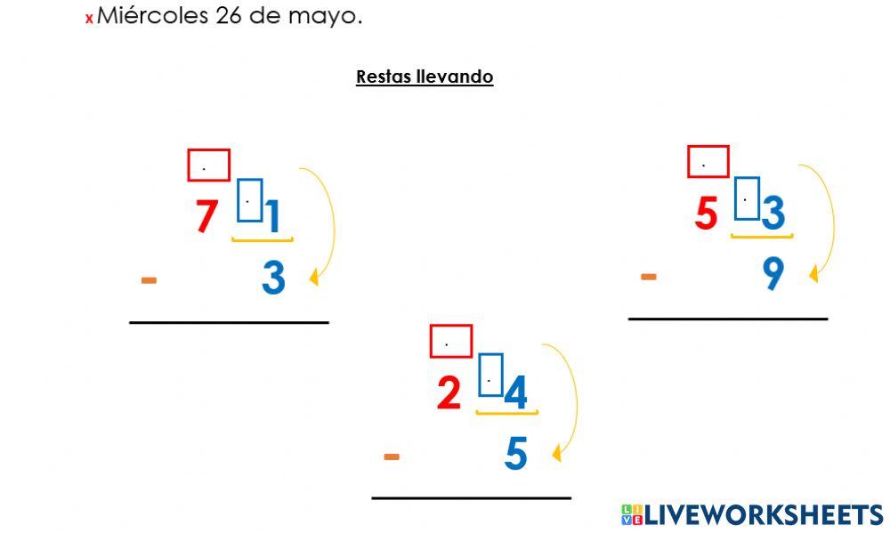 Restas pidiendo prestado