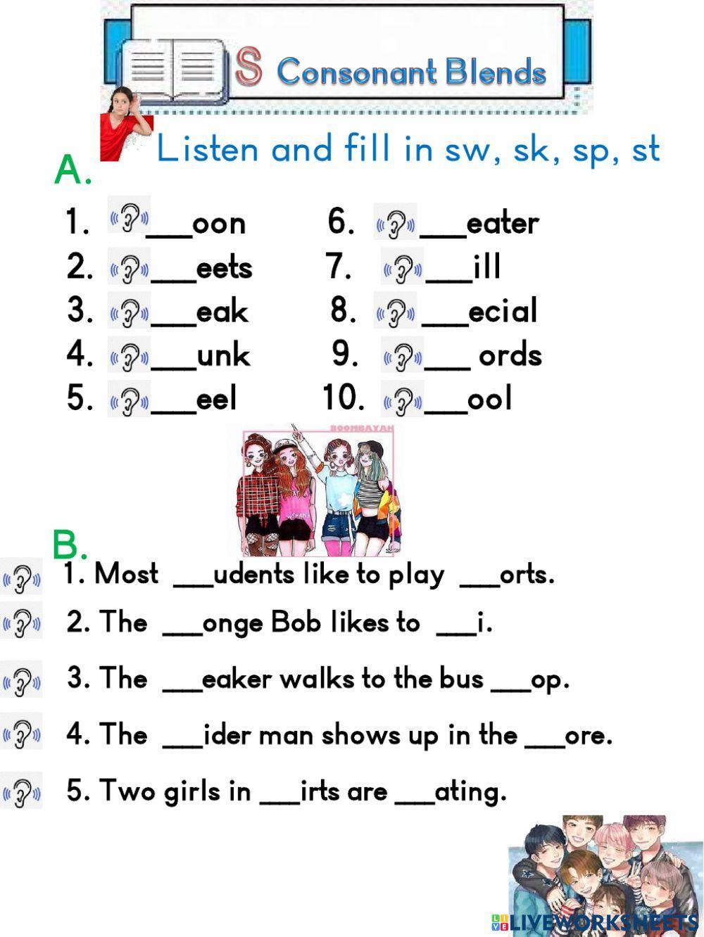 S Consonant Blends