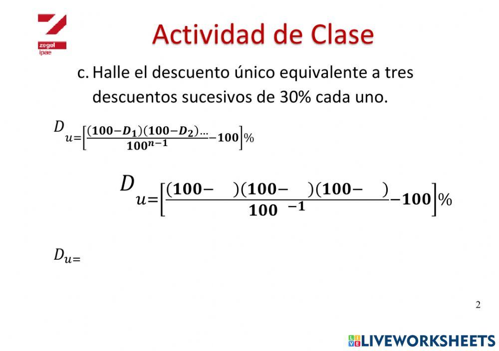 Descuento Equivalente 1