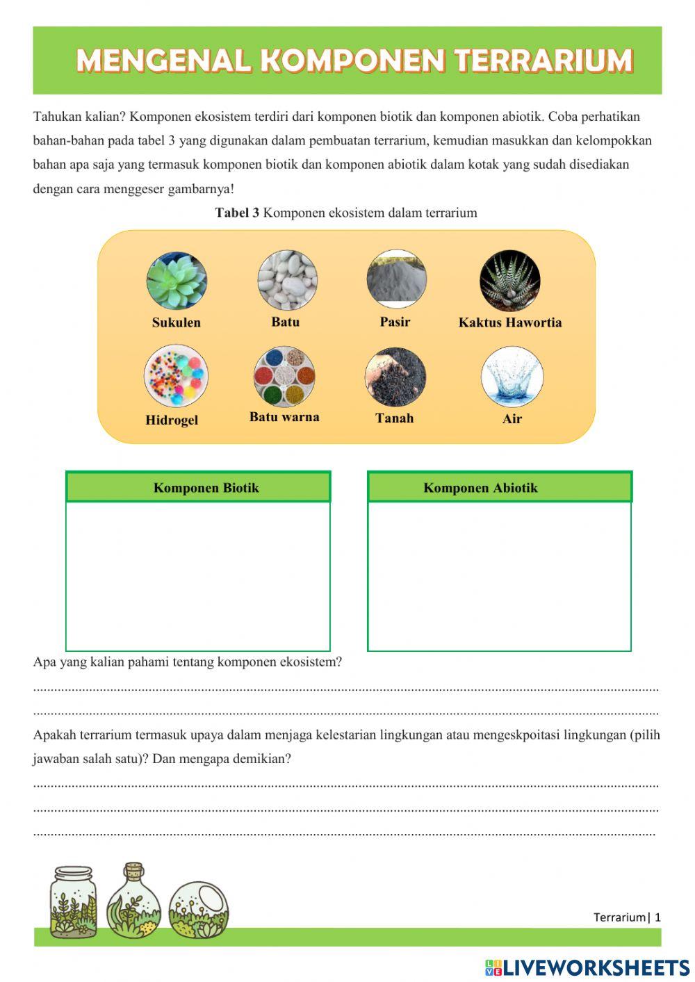 Mengenal Komponen Terrarium