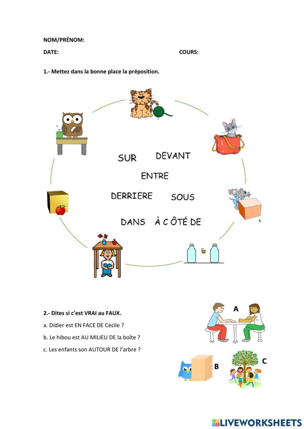 Préposition de lieu