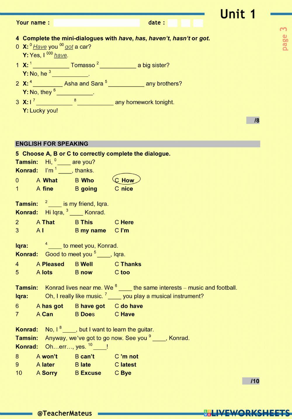WW 1 - TEST - Unit 1 - PAGE 3