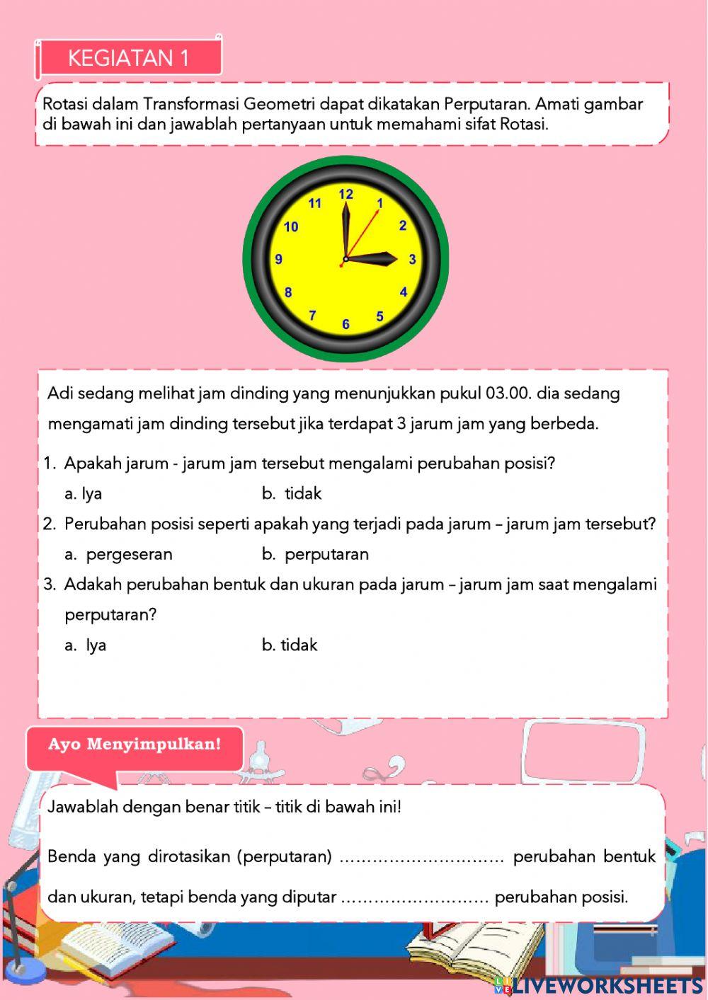 Lkpd transformasi geometri - rotasi Lkpd transformasi geometri - rotasi