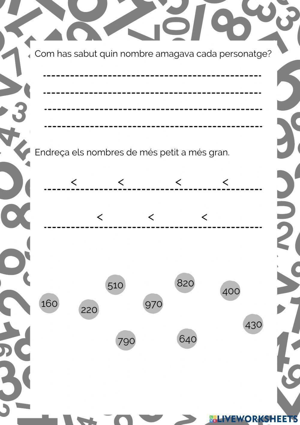 Descobrim els nombres amagats