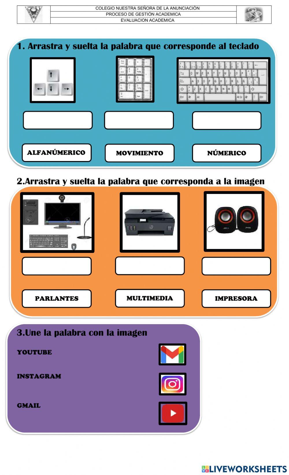 Aplicaciones digitales y partes del computador mas utilizadas