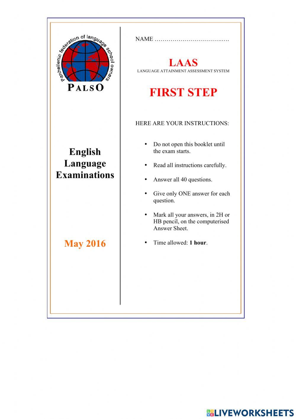  First Step Palso (May 2016)