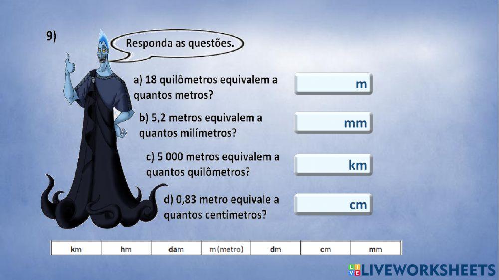 Medidas de comprimento