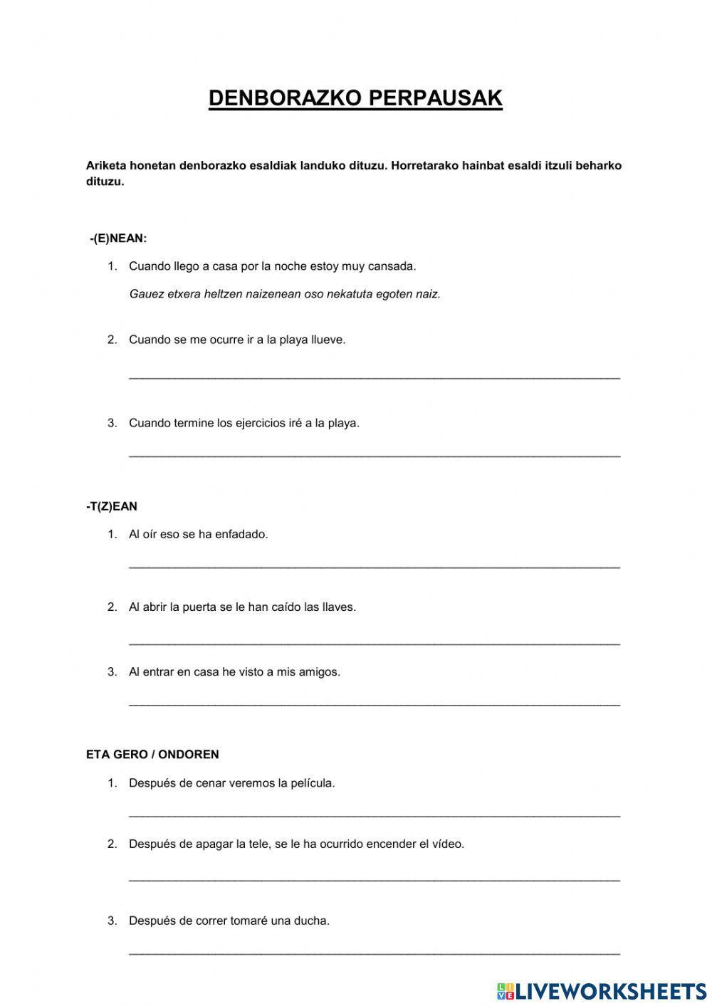 Denborazko perpausak