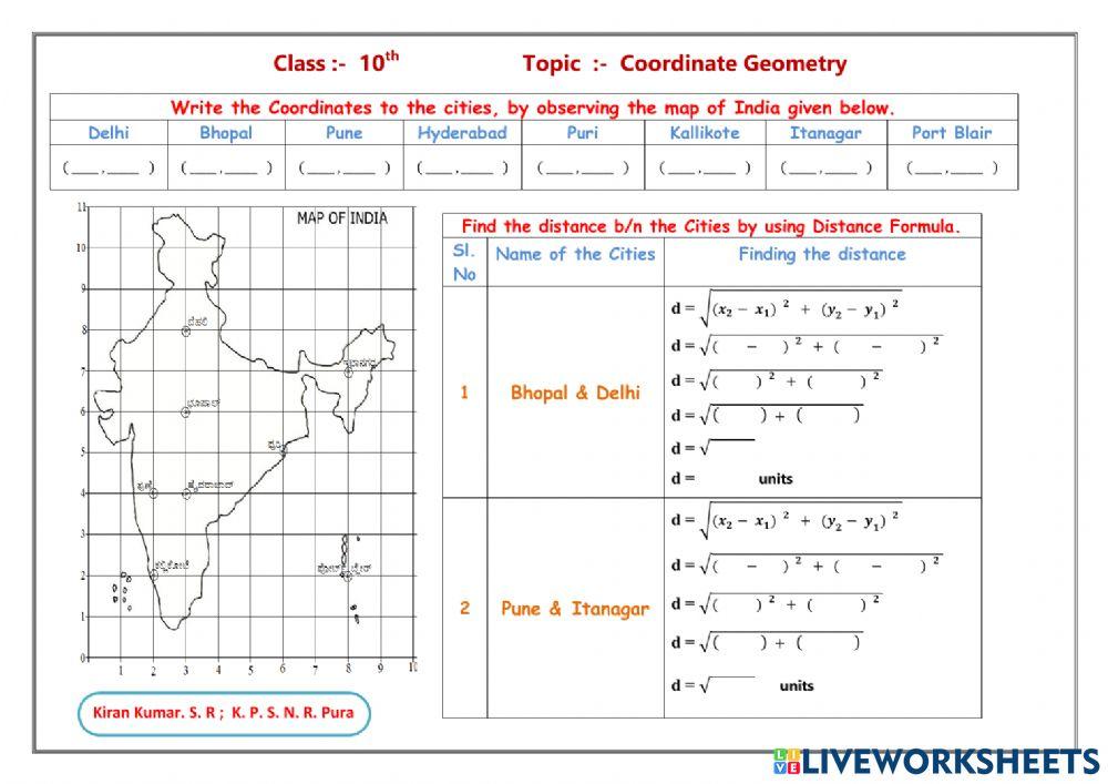 Class 10th - Coordinate geometry (E.M)