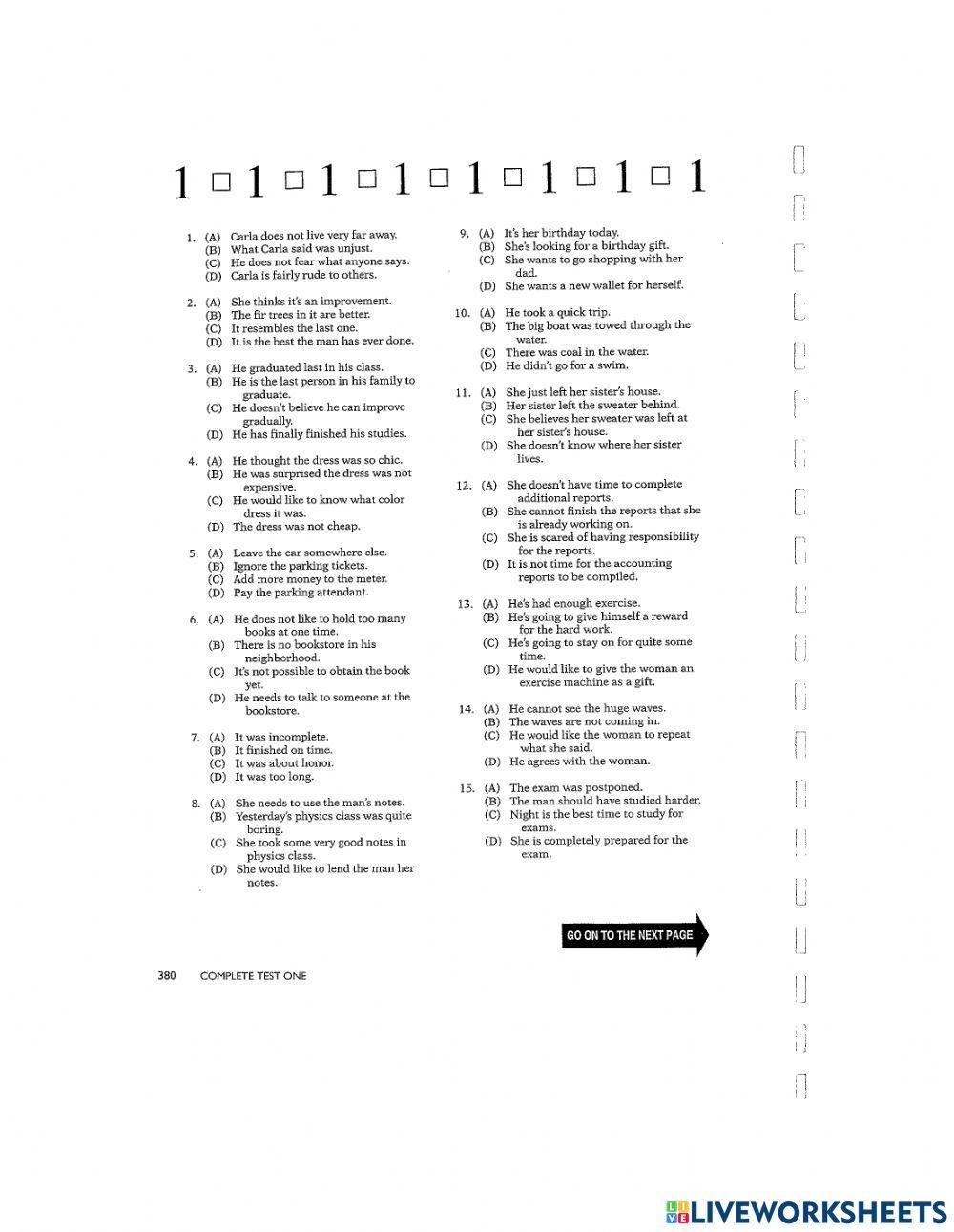 Toefl complete test 1