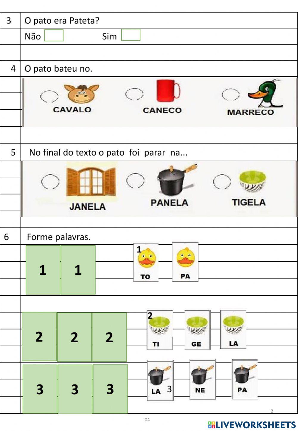 Atividade de português