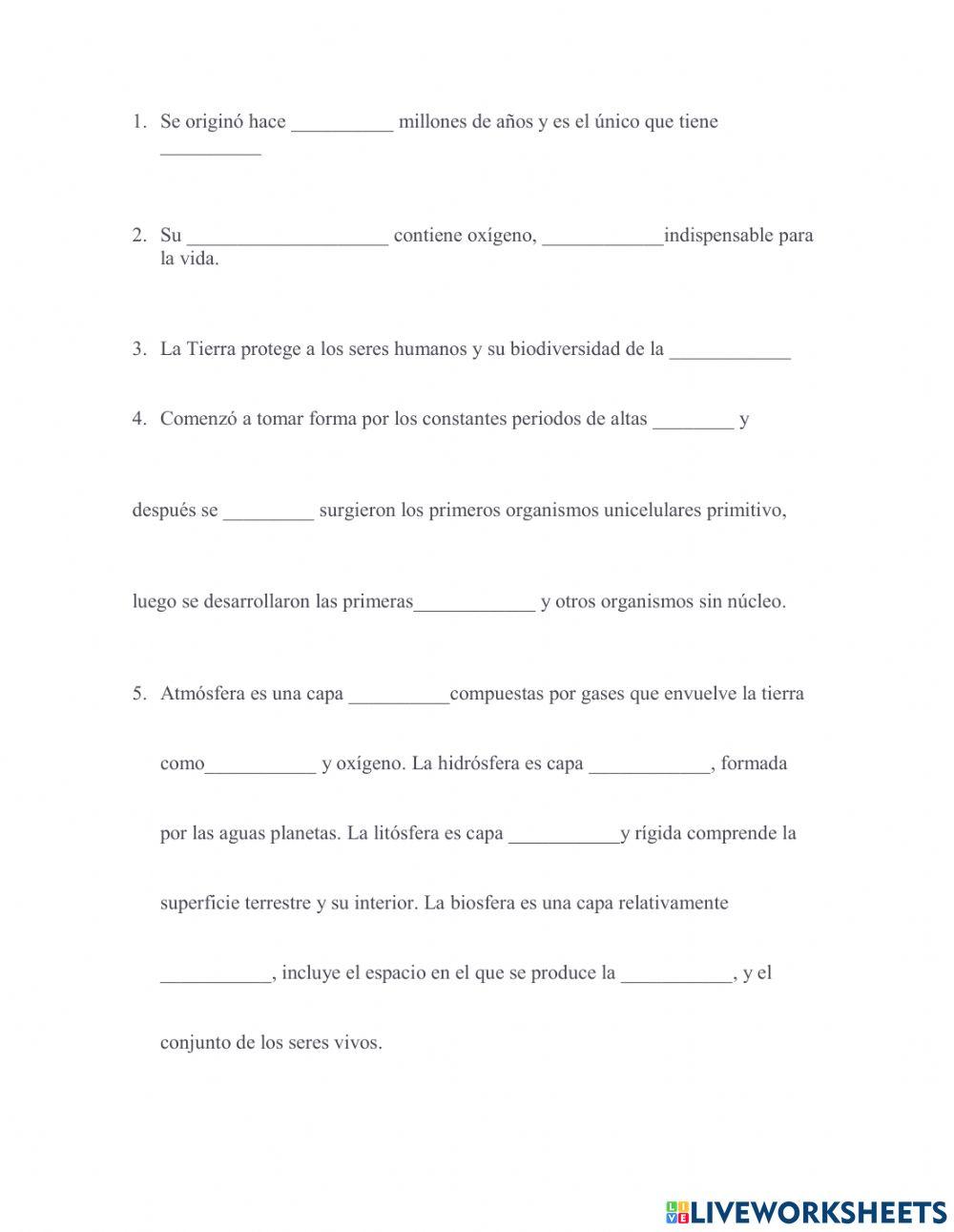 La formacion de la tierra