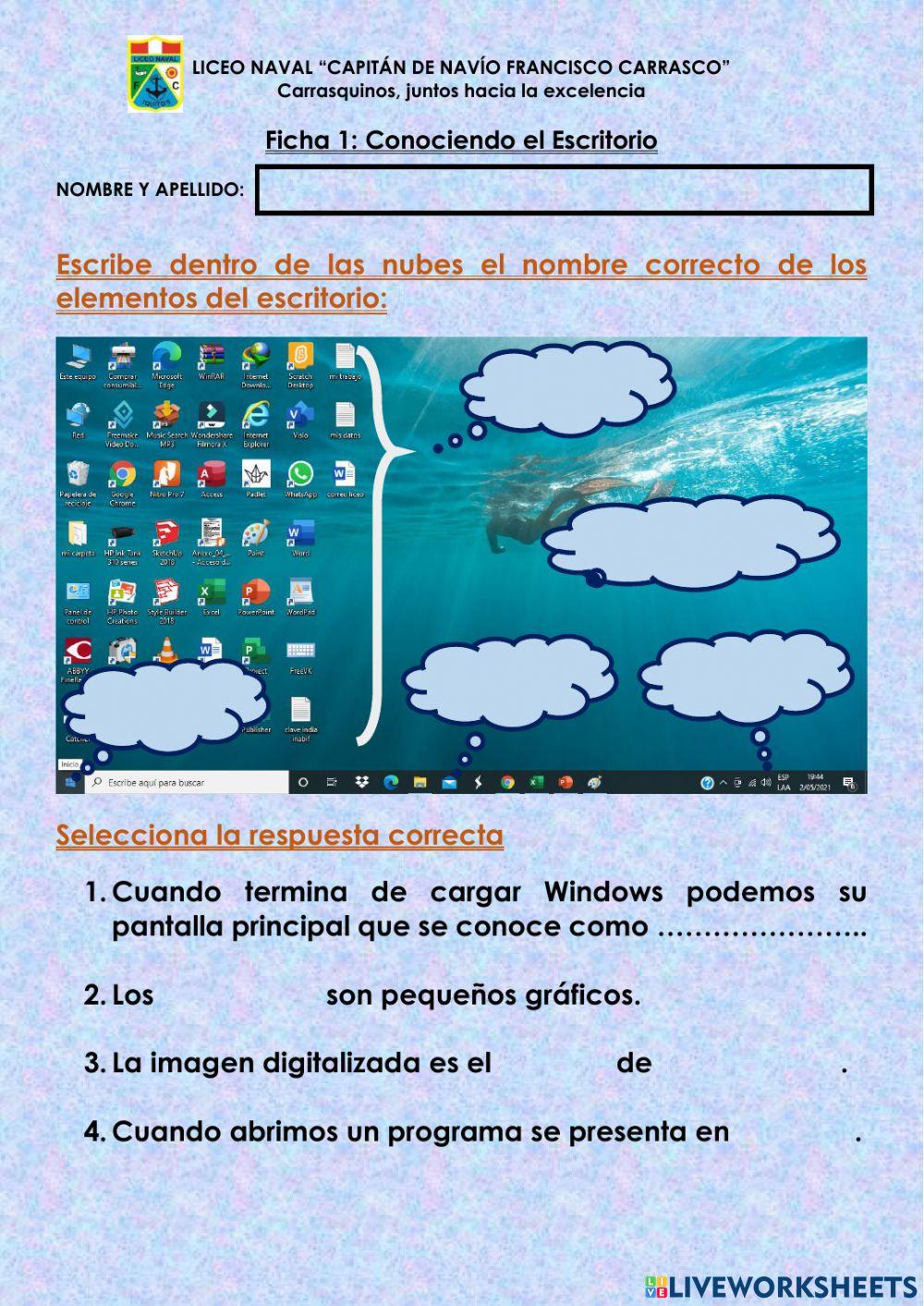 Conociendo el Escritorio