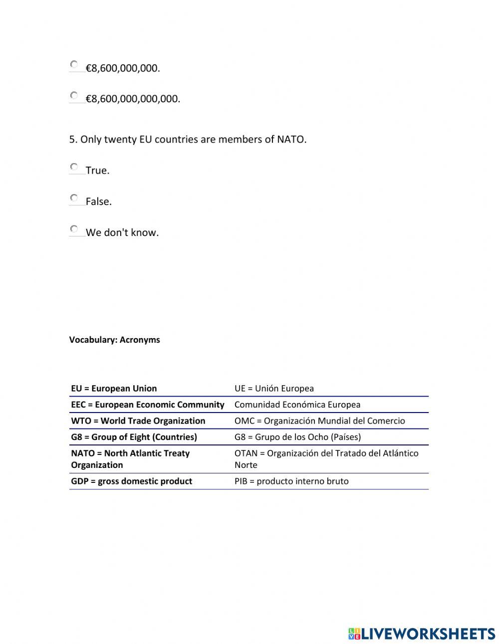 Reading comprehension