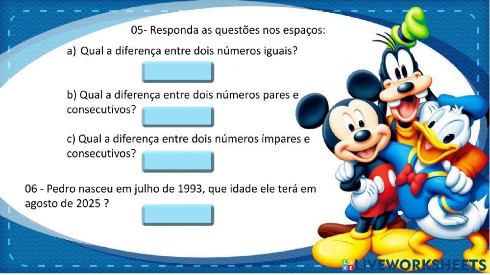 Operações com números naturais