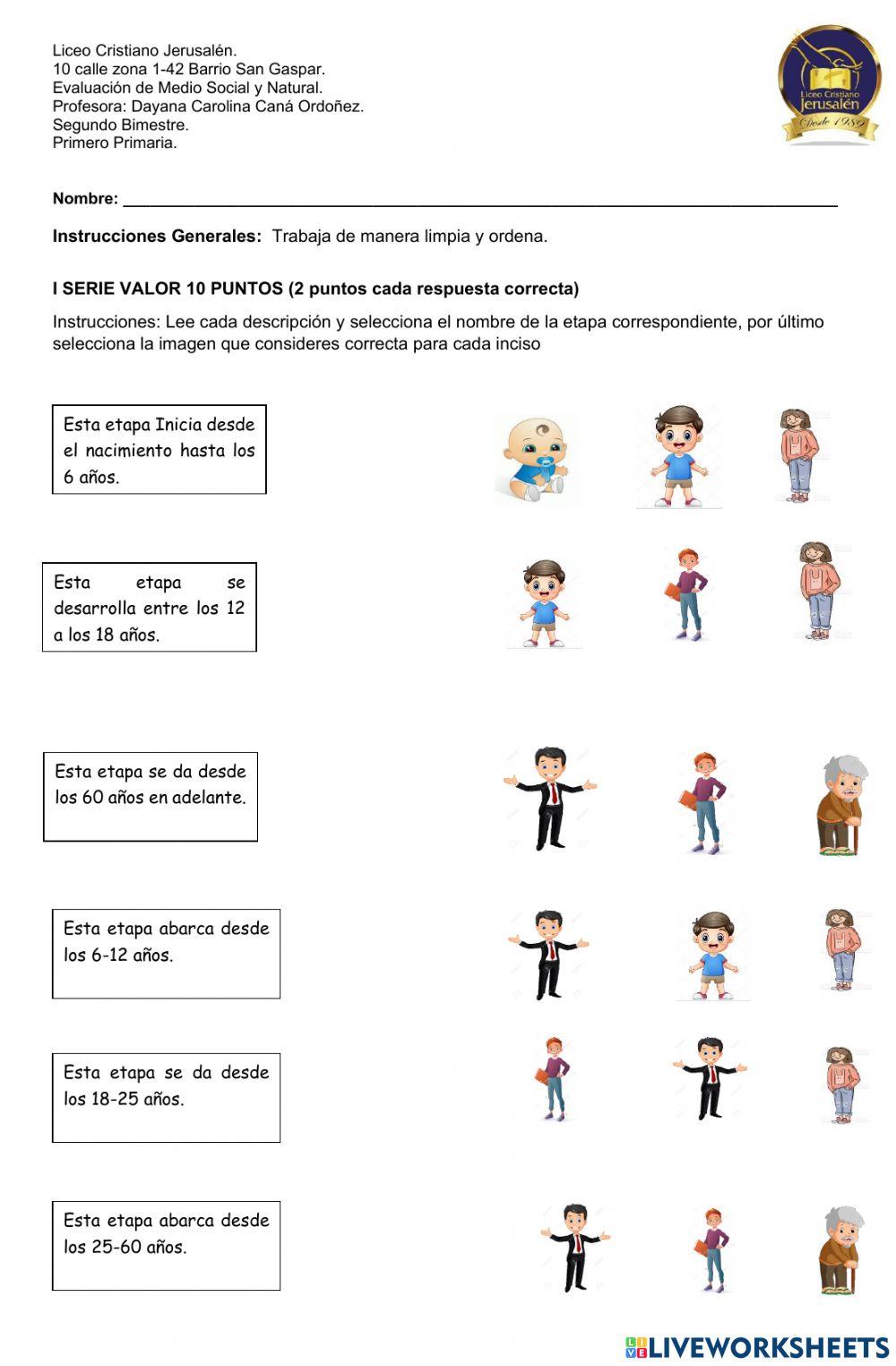 Evaluación de Medio Social y Natural