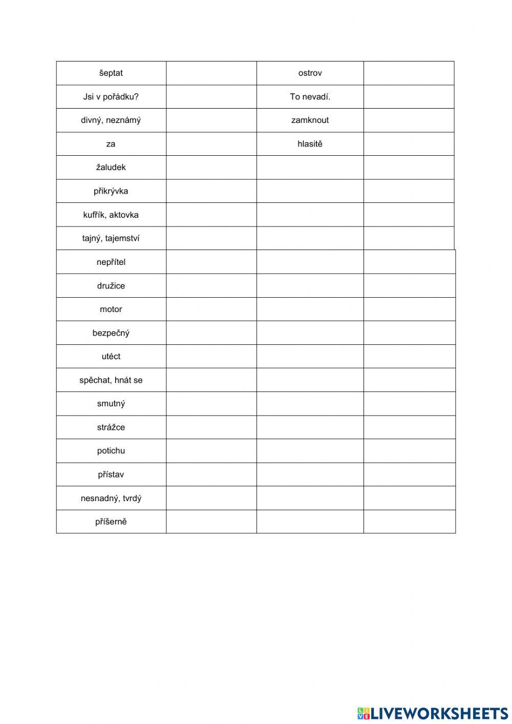 Vocabulary unit 6 Project 2