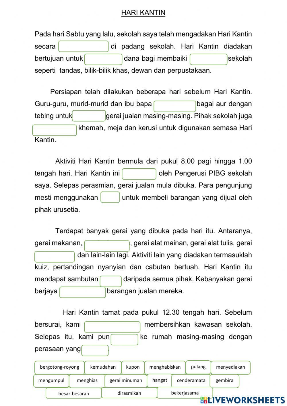 Karangan-isi tempat kosong