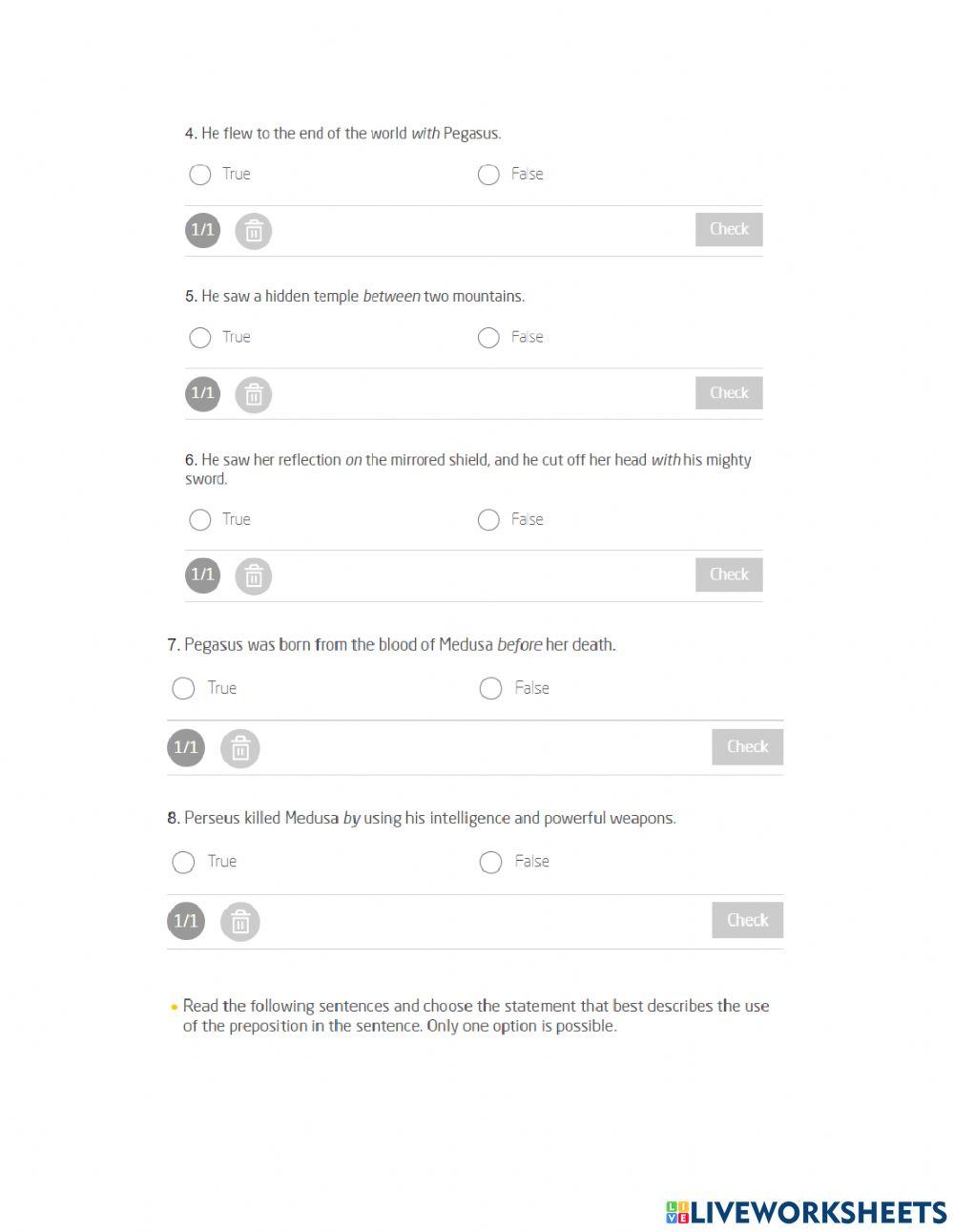 The myth of Perseus and Medusa