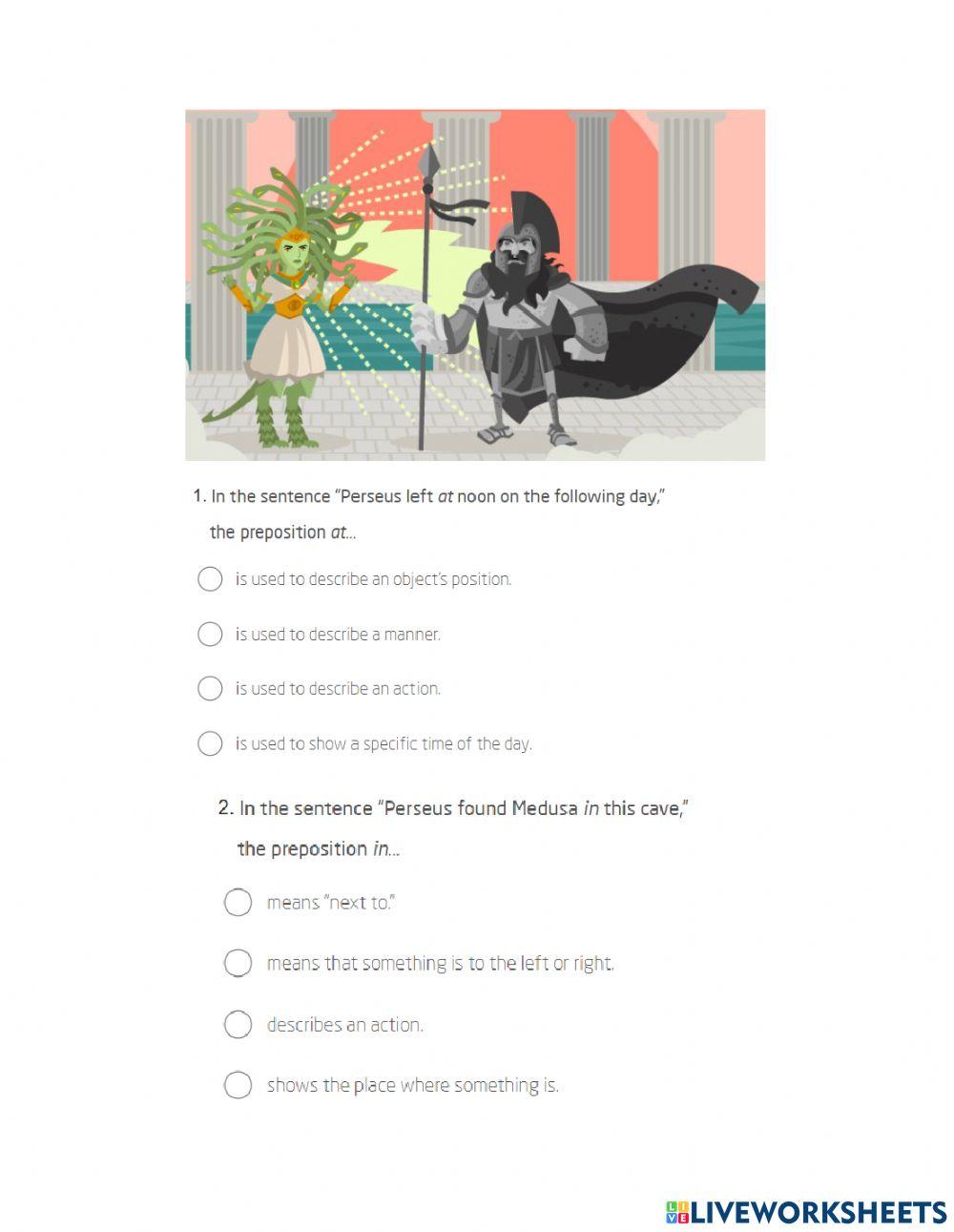 The myth of Perseus and Medusa