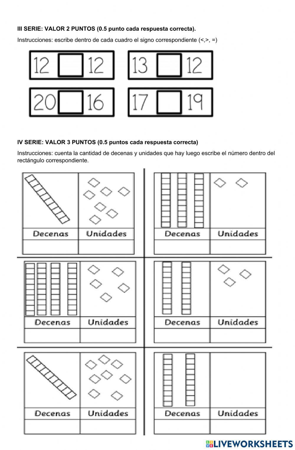 Evaluación de Matemáticas.