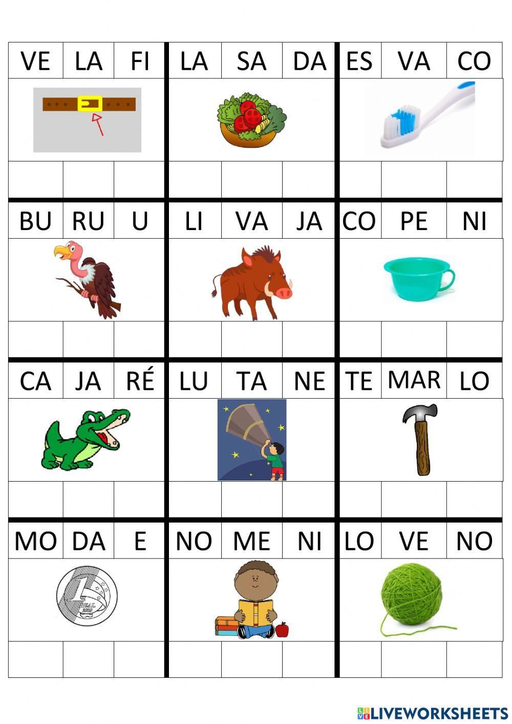 Jogo das três sílabas