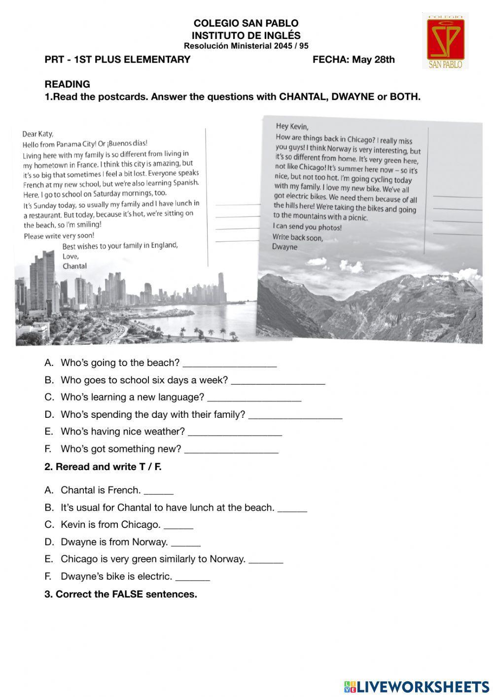 PRT 1st plus READING