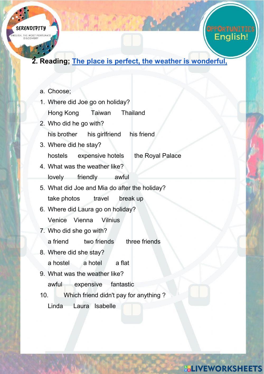 Unit 2A, pre elementary