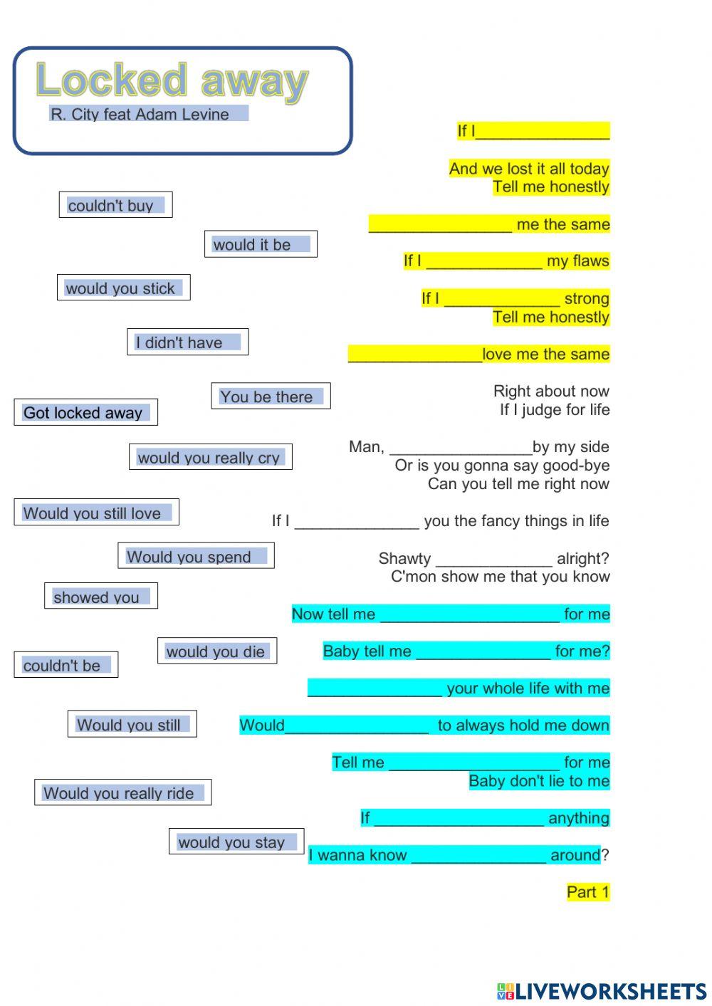 Locked away second conditional