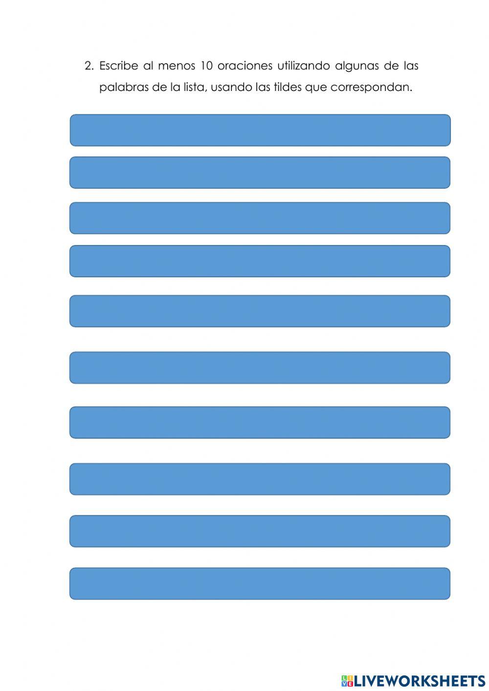 Palabras graves y esdrújulas