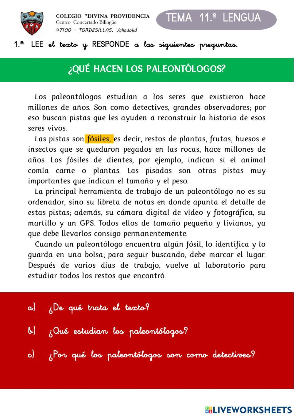 T 11 3º LENGUA control