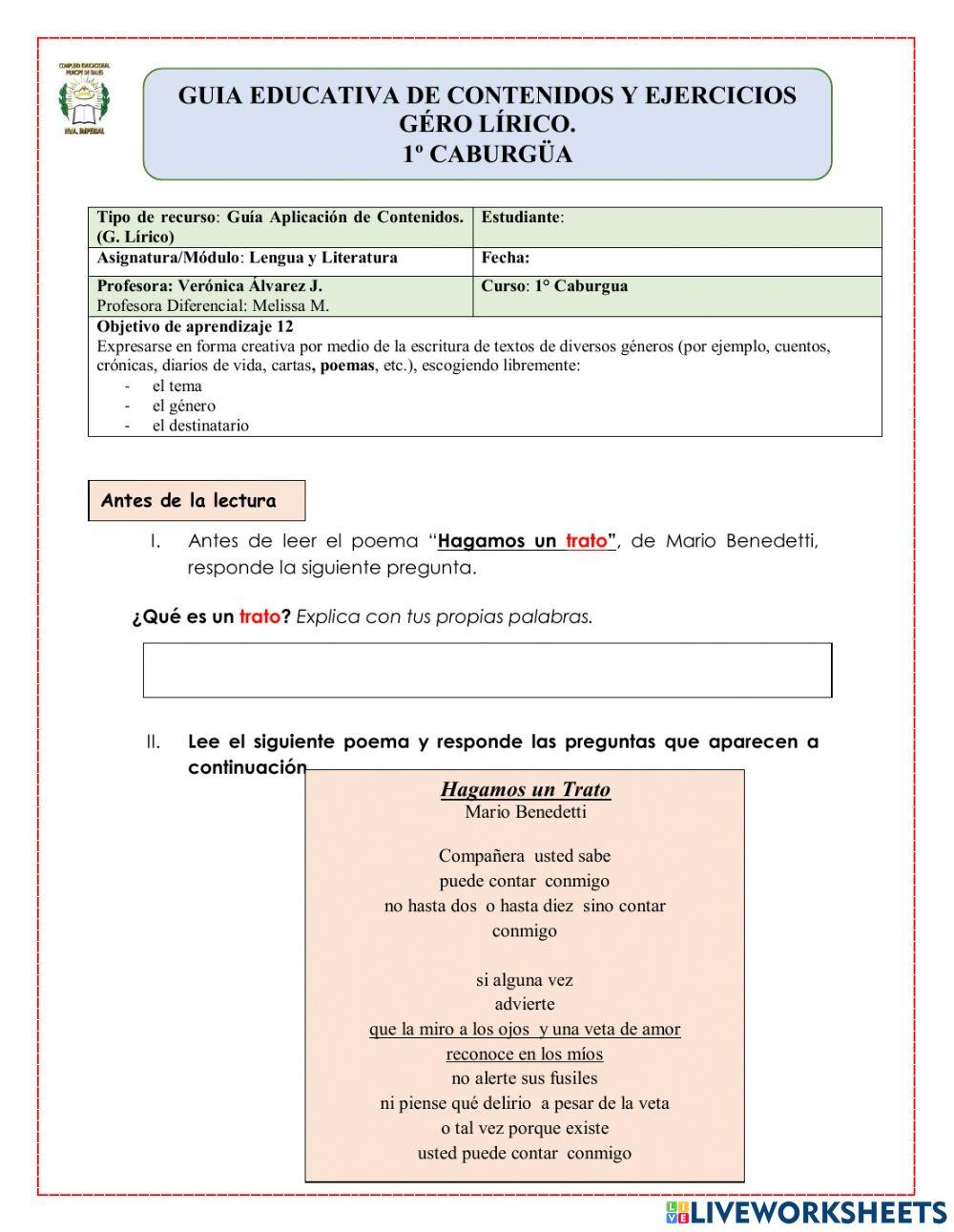 Guía evaluada hagamos un trato