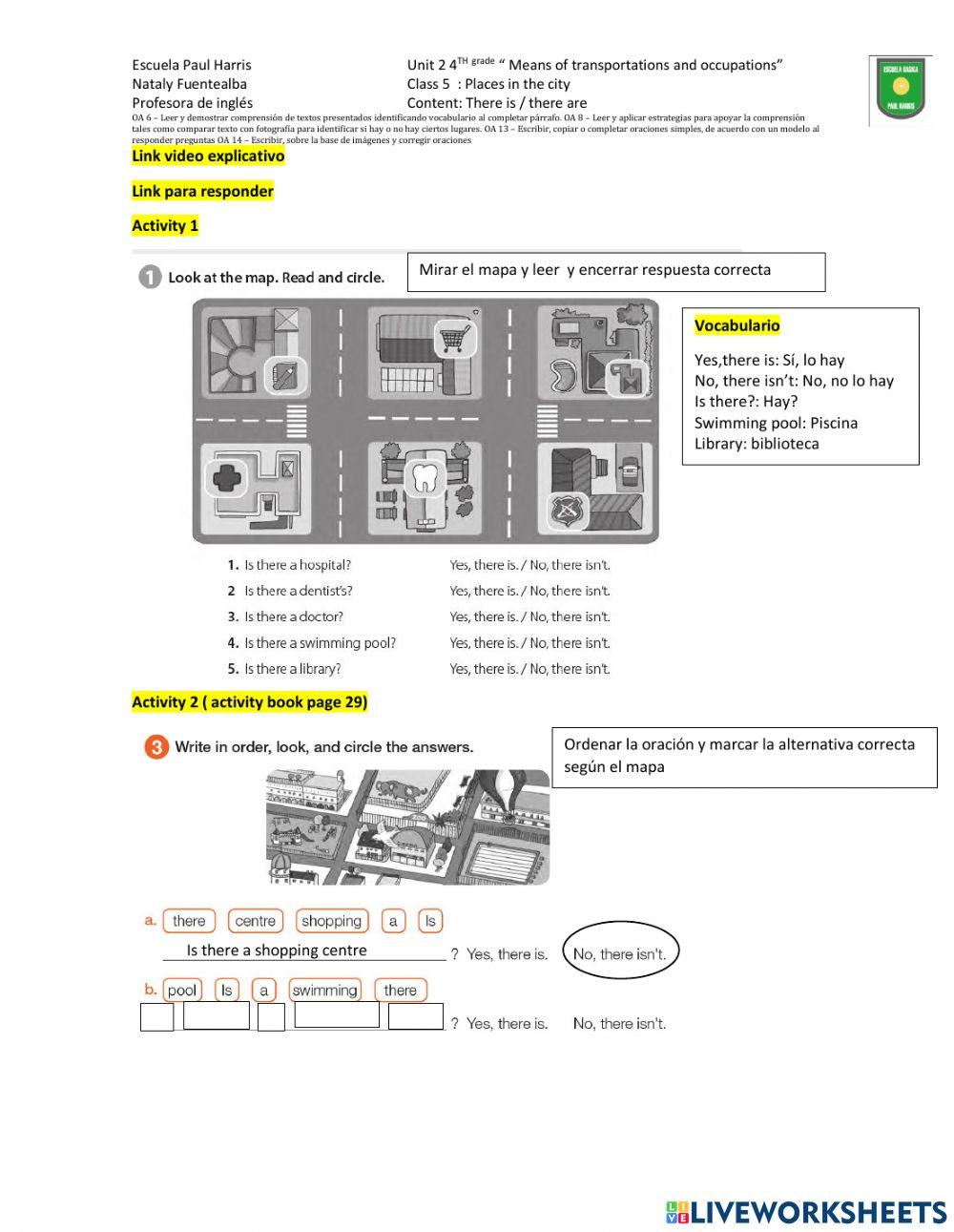 Class 5 unit 2 4th grade