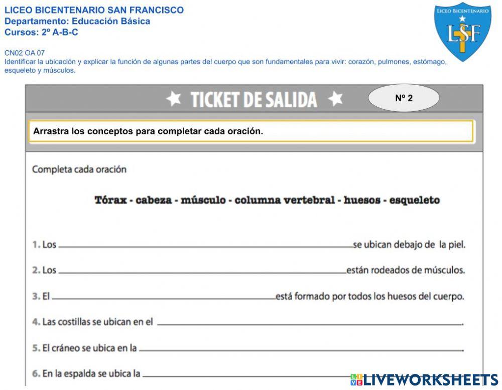 Ticket de salida Nº2