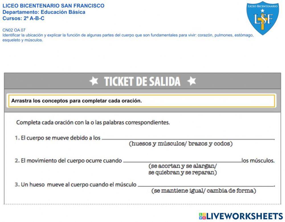 Ticket de salida Nº3