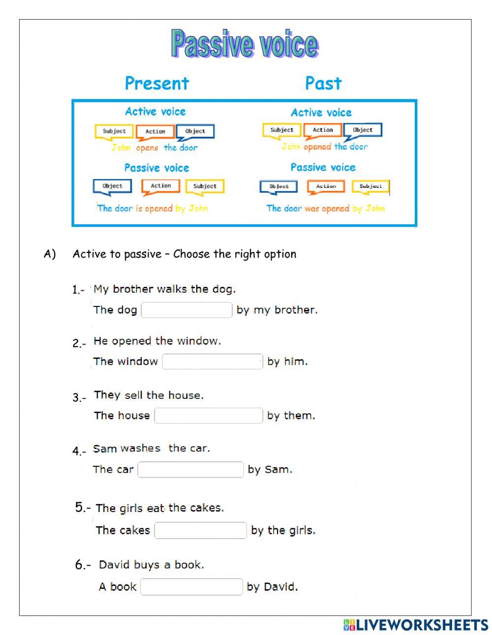 Passive voice - Presen-Past