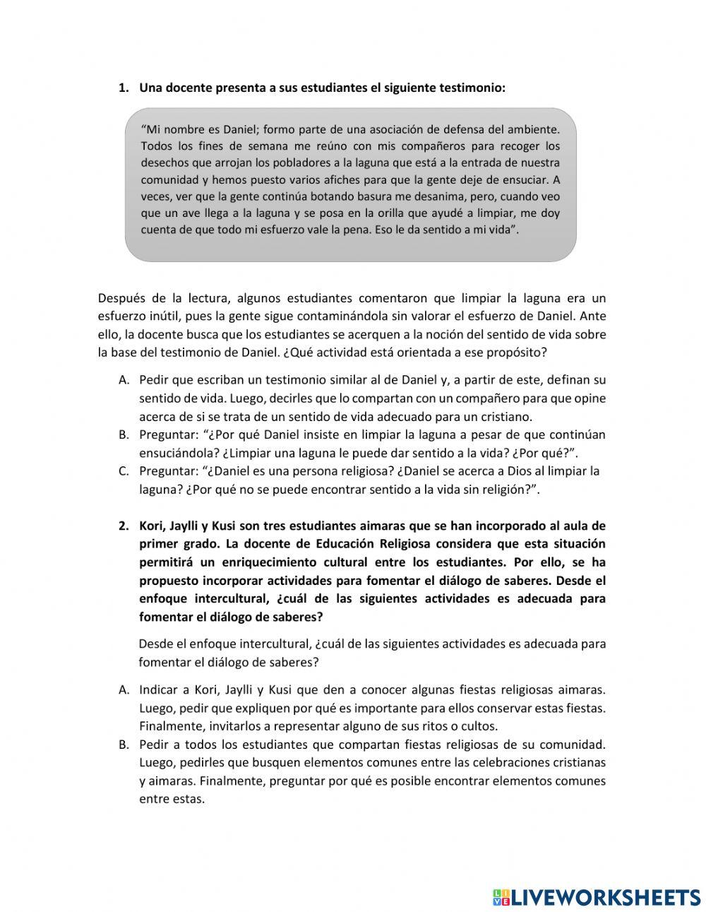 Simulacro para nombramiento