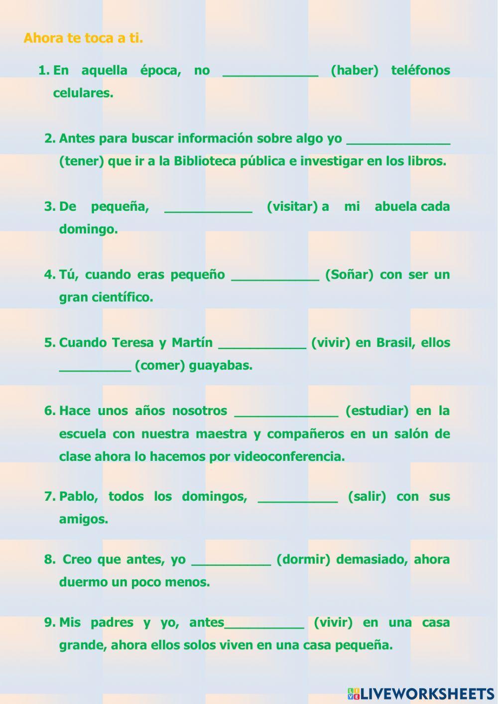 Pretérito imperfecto