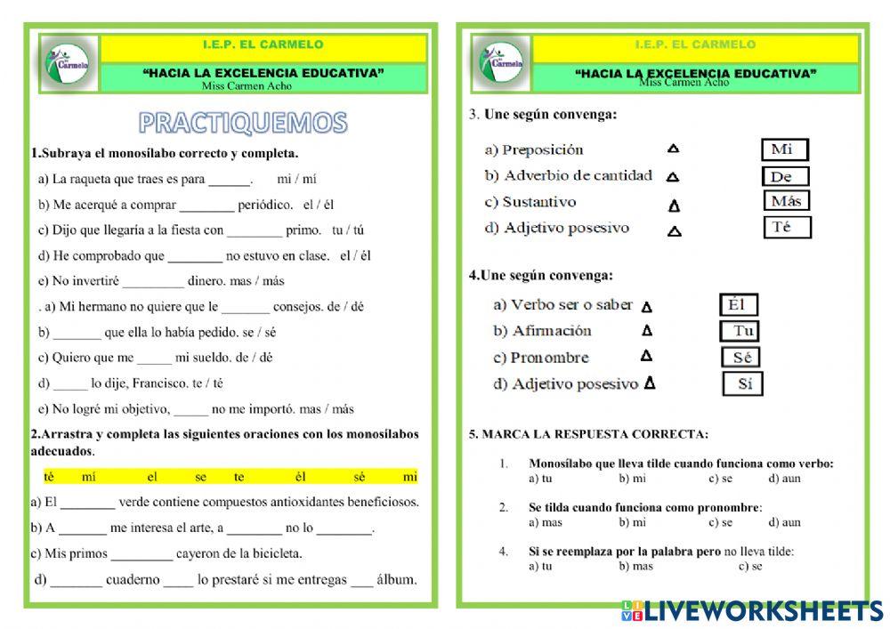 Tildación diacritica