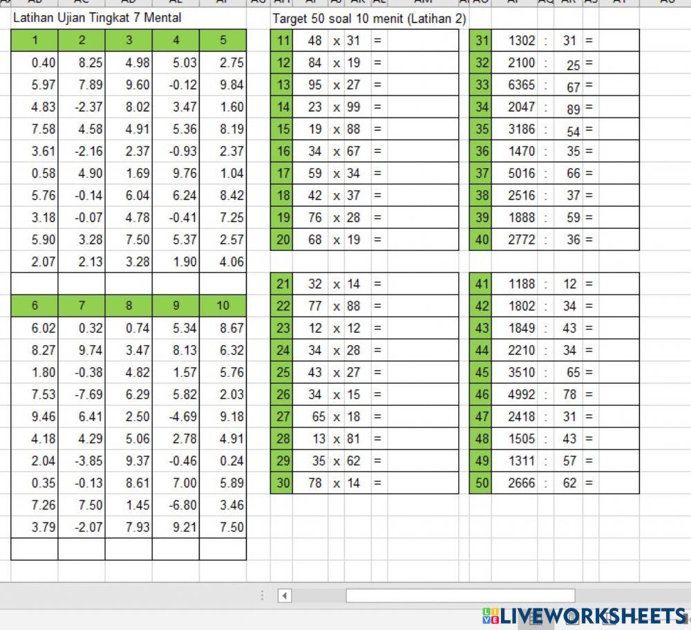 Latihan ujian tingkat 7 Mental (2nd)