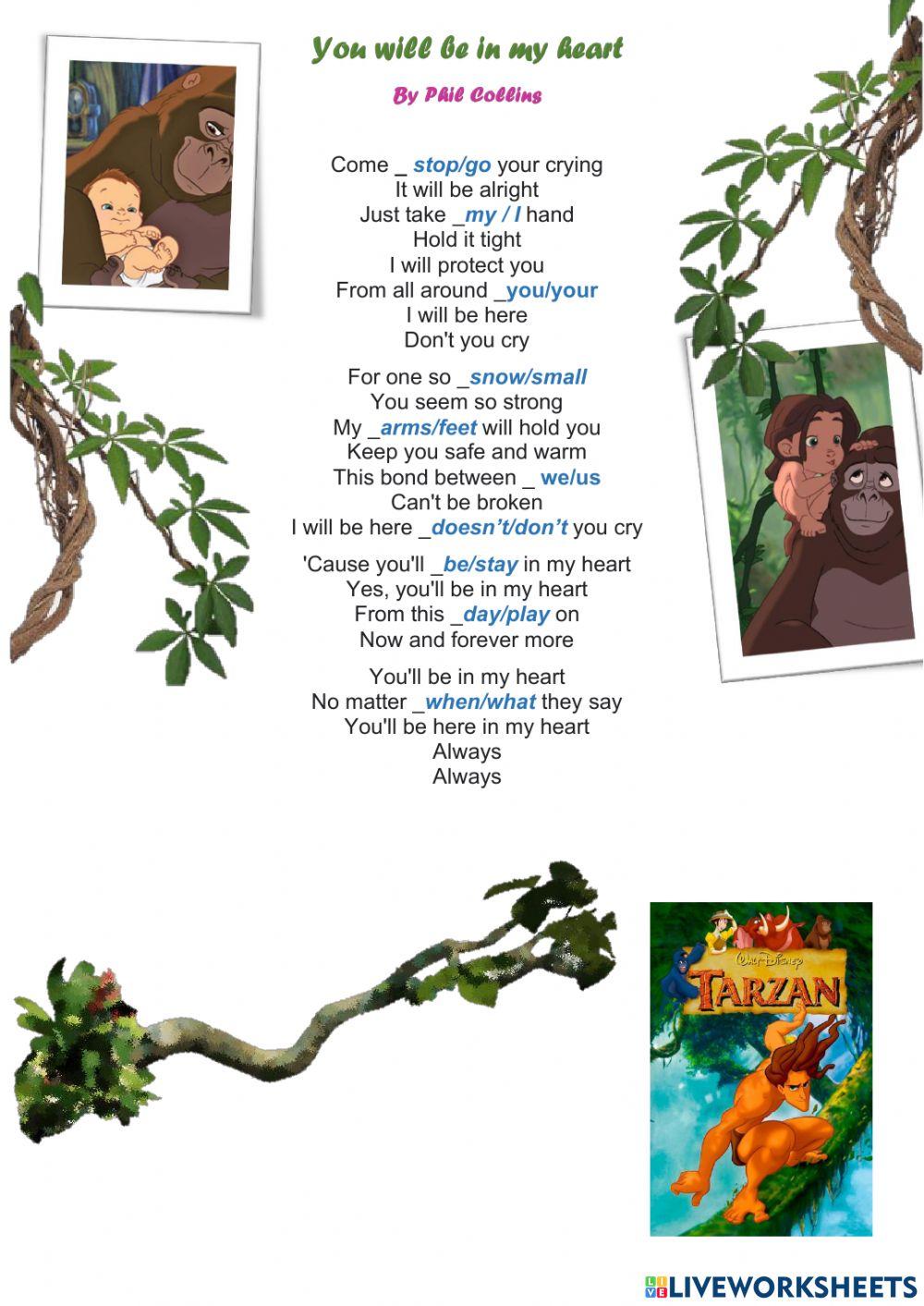 You will be in my heart. Phil Collins