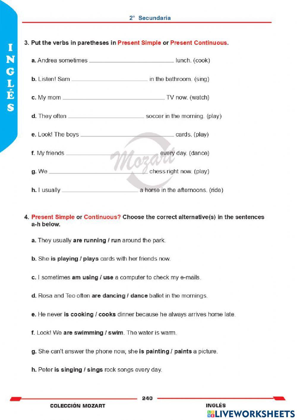 Unidad 3 - Inglés 2°