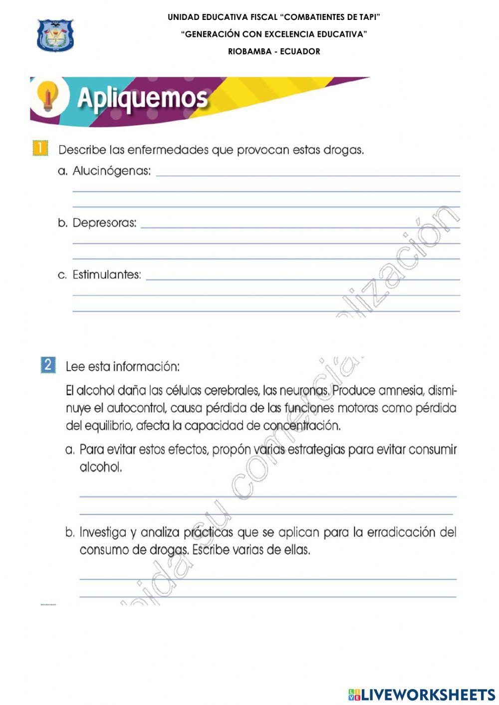 Los efectos nocivos de las drogas