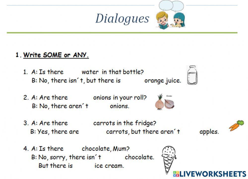 Dialogue SOME ANY