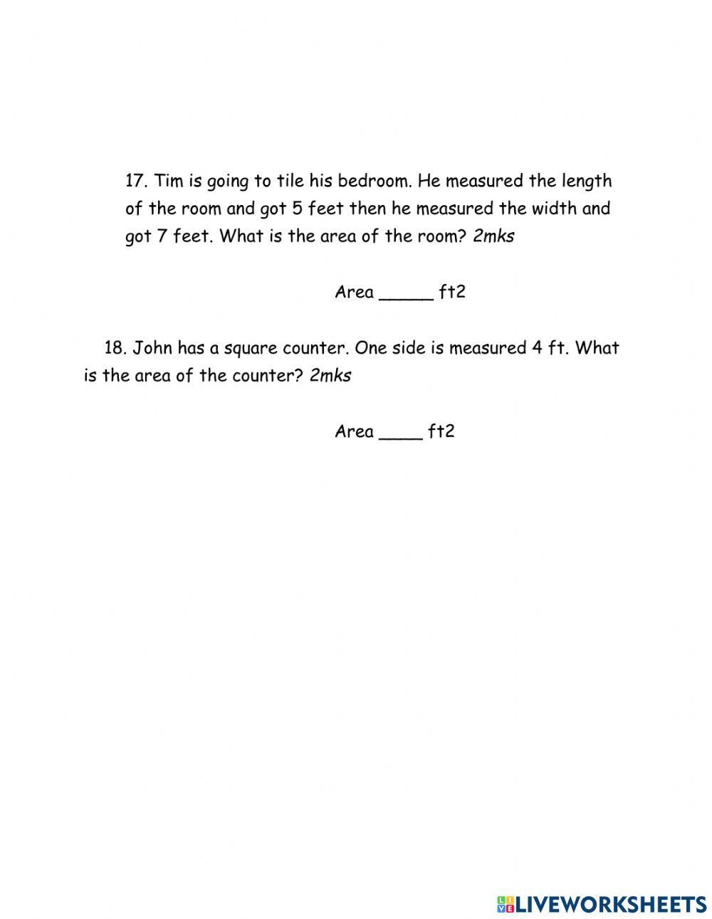 Math assessment 2