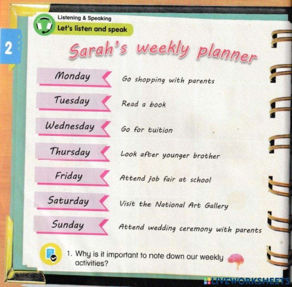 Sarah's Exciting Week