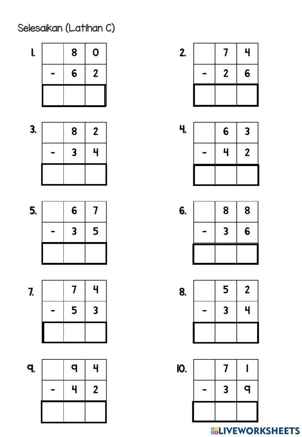 Tolak dalam lingkungan 100