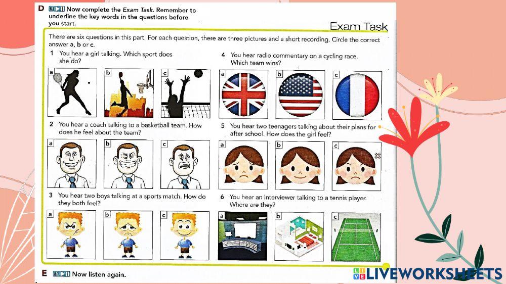 Unit 6 - Listening (Close-up pg74)