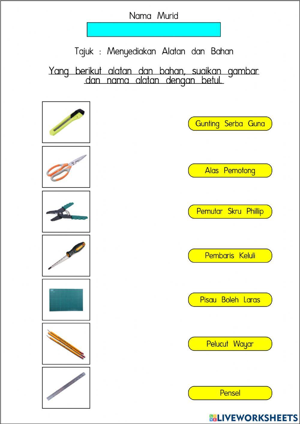 Menyediakan Alatan dan Bahan