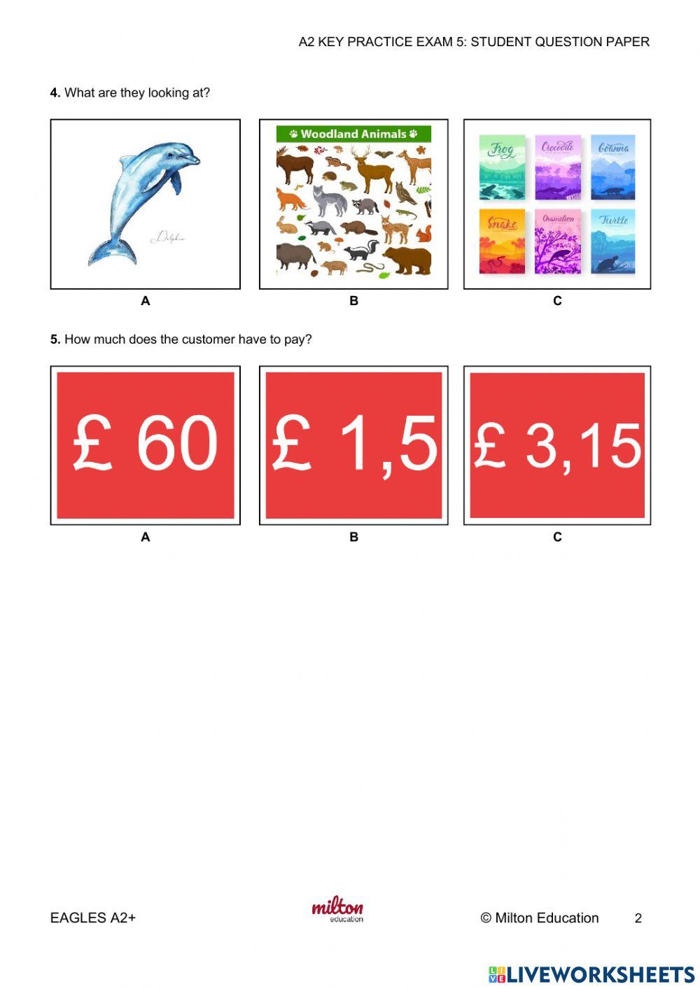 A2 KEY CAMBRIDGE MOCK TEST LISTENING (5)